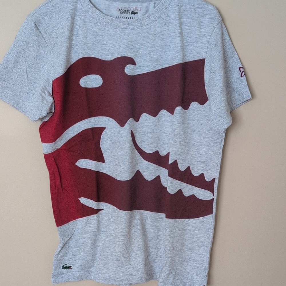 NWT Men's Lacoste Ultra Dry Over Sized Crocodile T-Shirt Size 4-Medium